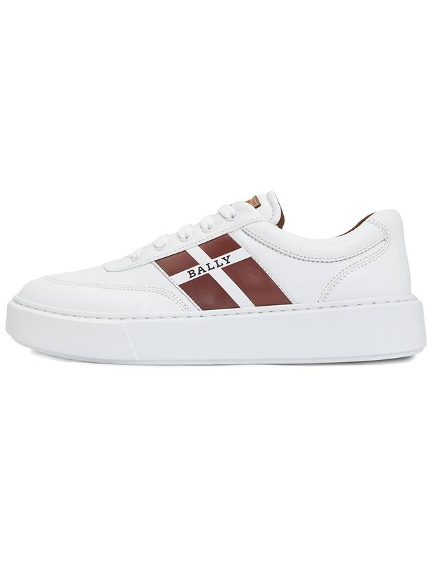 Coby Leather Low Top Sneakers White - BALLY - BALAAN 4