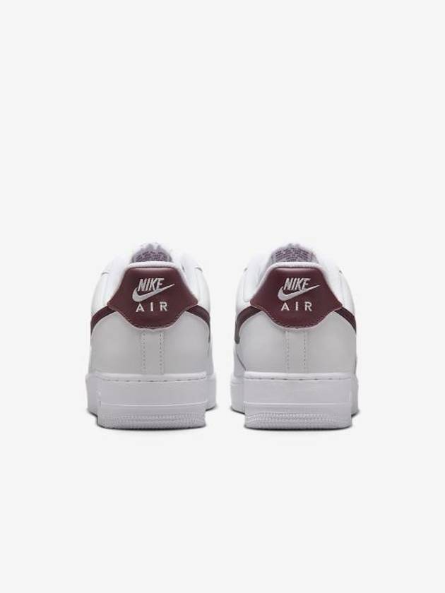 Air Force 1 07 Low Top Sneakers Burgundy White - NIKE - BALAAN 6