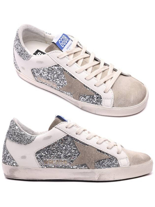 Superstar Glitter Low Top Sneakers Grey - GOLDEN GOOSE - BALAAN 2