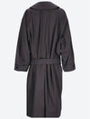 Tibetan Tumbled Cotton Trench Coat Dark Coffee - LEMAIRE - BALAAN 3