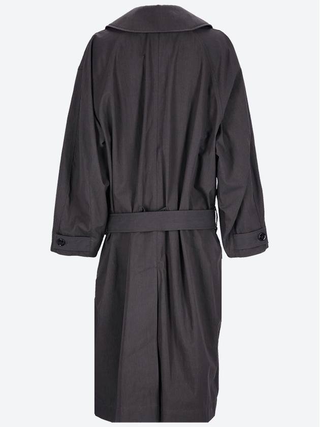 Tibetan Tumbled Cotton Trench Coat Dark Coffee - LEMAIRE - BALAAN 3