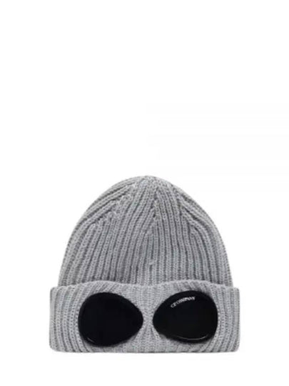 Extra Fine Merino Wool Goggle Beanie Grey - CP COMPANY - BALAAN 2