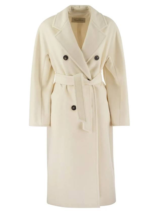 Belt Button Up Double Coat White - MAX MARA - BALAAN 1