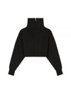 Women's High Neck Crop Cardigan Black - ISABEL MARANT - BALAAN 2