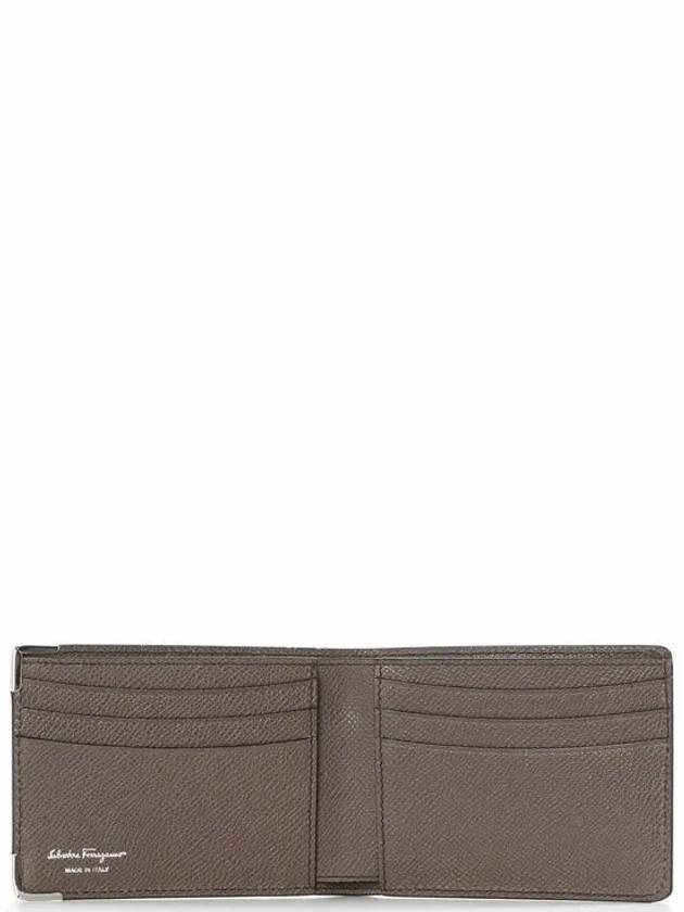 Slim Gancini Half Wallet Brown - SALVATORE FERRAGAMO - BALAAN 5