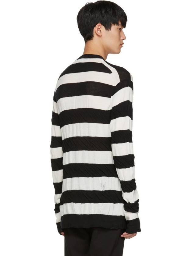 Junya Watanabe COMME DES CARCON Black & White Distressed Pullover - COMME DES GARCONS - BALAAN 3