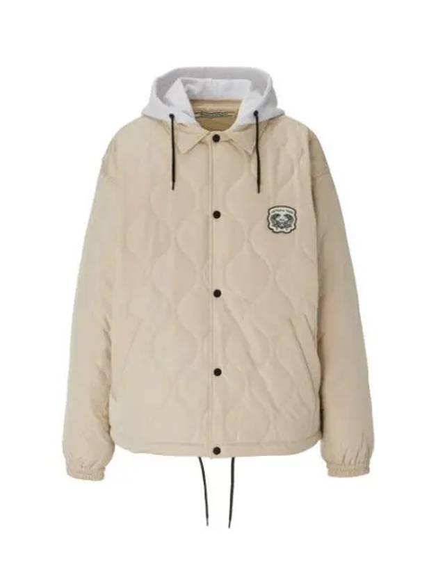 Tiger Patch Hooded Jacket Beige - ONITSUKA TIGER - BALAAN 2