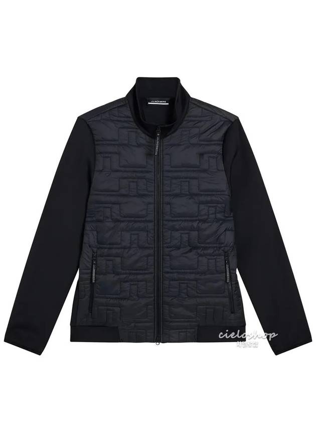 Quilted Hybrid Men s Golf Jacket Primaloft Black AMOW09065 - J.LINDEBERG - BALAAN 1