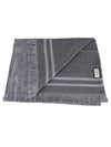 GG Reversible Line Wool Muffler Grey - GUCCI - BALAAN 4