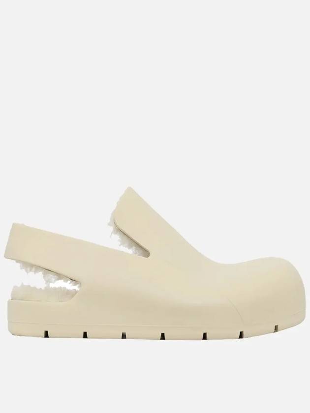 Shearling Puddle Sandals Offwhite - BOTTEGA VENETA - BALAAN.