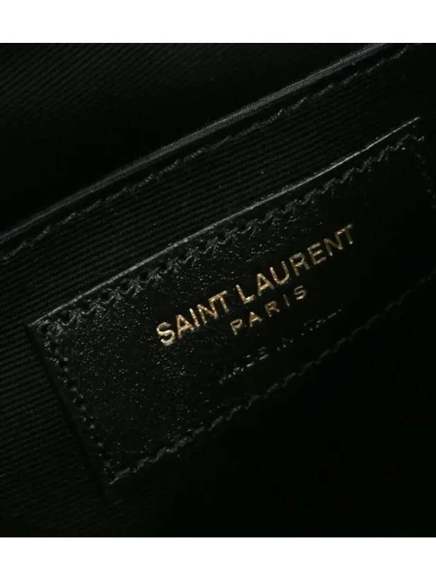 Lou Logo Quilting Cross Bag Black - SAINT LAURENT - BALAAN 8