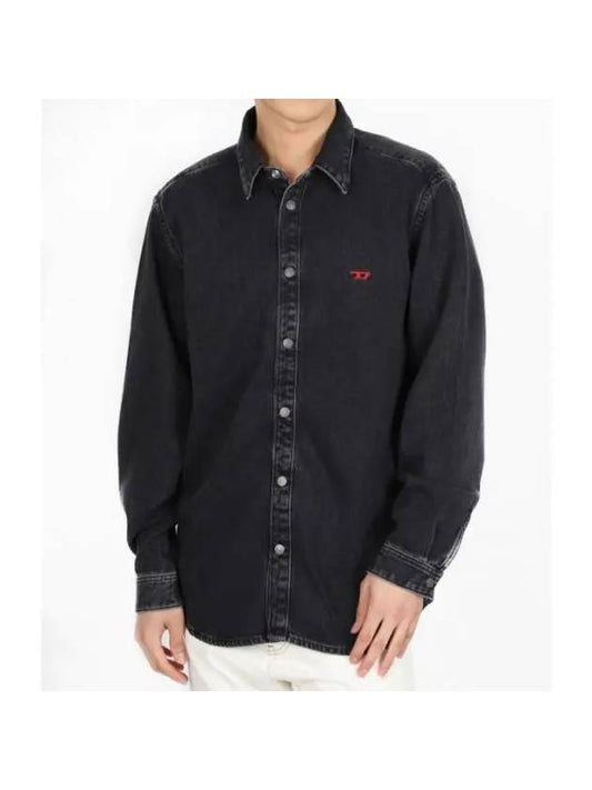Simply Denim Long Sleeve Shirt Black - DIESEL - BALAAN 1