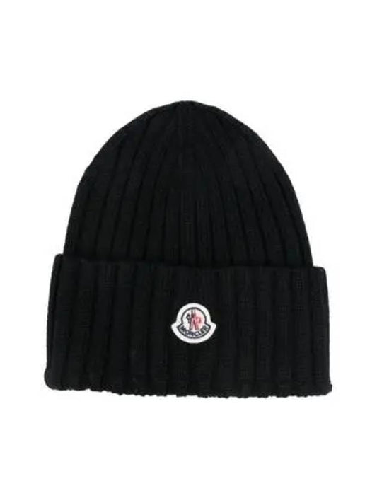 Unisex logo wool beanie 3B00036 A9327 999 - MONCLER - BALAAN 1