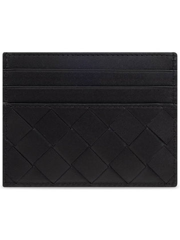 Bottega Veneta Leather Card Case, Men's, Black - BOTTEGA VENETA - BALAAN 1