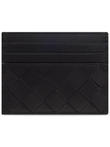 Bottega Veneta Leather Card Case, Men's, Black - BOTTEGA VENETA - BALAAN 1