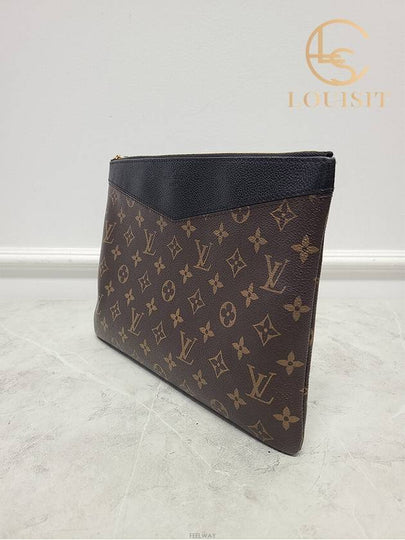 Used luxury goods Lewis It Black monogram daily pouch clutch bag - LOUIS VUITTON - BALAAN 2