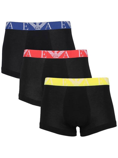 Men's Boxer Trunk Briefs 3 Pack Black - EMPORIO ARMANI - BALAAN 2