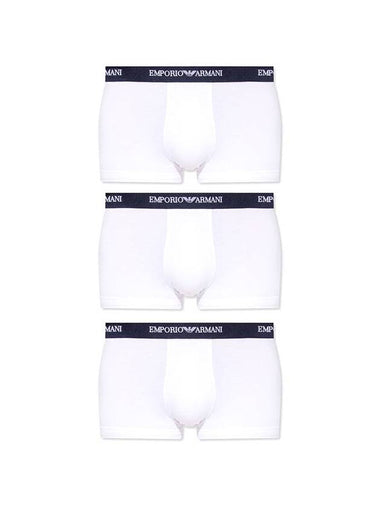 Logo Band Briefs 3 Pack White - EMPORIO ARMANI - BALAAN 1