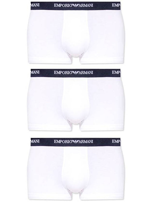 Logo Band Briefs 3 Pack White - EMPORIO ARMANI - BALAAN 1