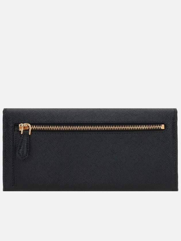 Metal Logo Saffiano Long Wallet Black - PRADA - BALAAN 5