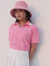 Y logo collar knit pique short sleeve t-shirt pink - BUTTONPLAY - BALAAN 3