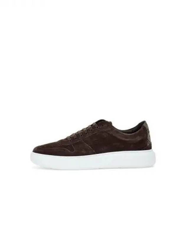 Men s Logo Patch Suede Sneakers Dark Brown 270335 - HERNO - BALAAN 1