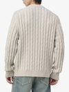 Helmut Lang Cable Button Up Cardigan Dove N04HM704QM3 - HELMUT LANG - BALAAN 1