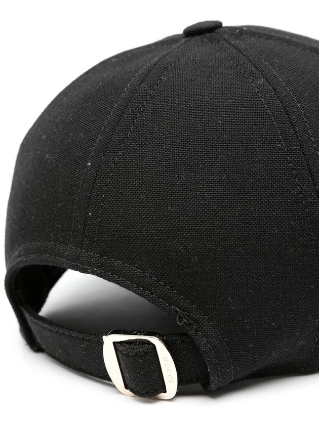 Web Canvas Base Ball Cap Black - GUCCI - BALAAN 3