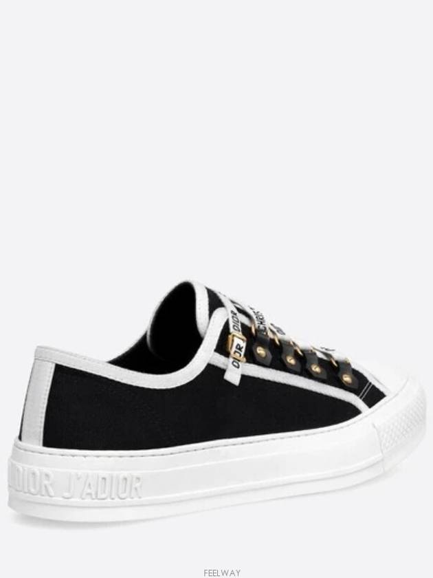 Walk'N' Low Top Sneakers Canvas Black - DIOR - BALAAN 5