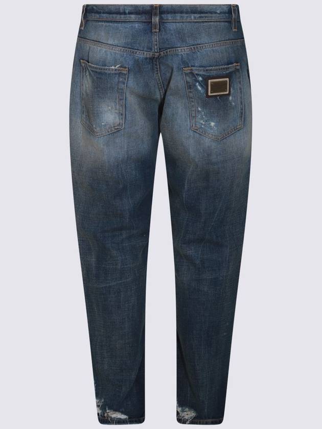 Logo Slim Fit Jeans Blue - DOLCE&GABBANA - BALAAN 3