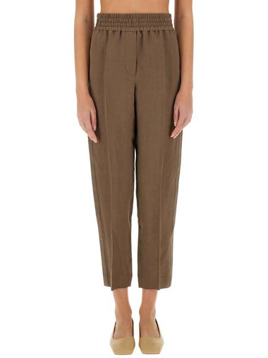 BAGGY PULL-UP PANTS IN TWILL - BRUNELLO CUCINELLI - BALAAN 1