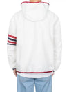 Military Ripstop Mesh 4-Bar Packable Hooded Jacket White - THOM BROWNE - BALAAN 6