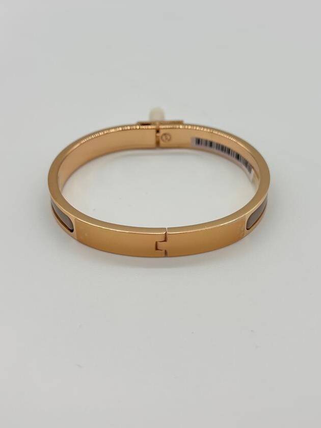 Mini Clic Kelly Bracelet Marronglace Rose Gold - HERMES - BALAAN 6