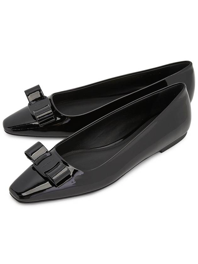 Ferragamo Vara Bow Women's Flat Shoes ANZ NERO 0763716 Foot C - SALVATORE FERRAGAMO - BALAAN 1