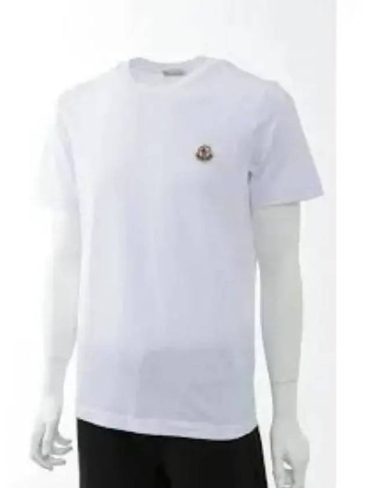 Men's Logo Patch Cotton Short Sleeve T-Shirt 3 Pack White - MONCLER - BALAAN 2