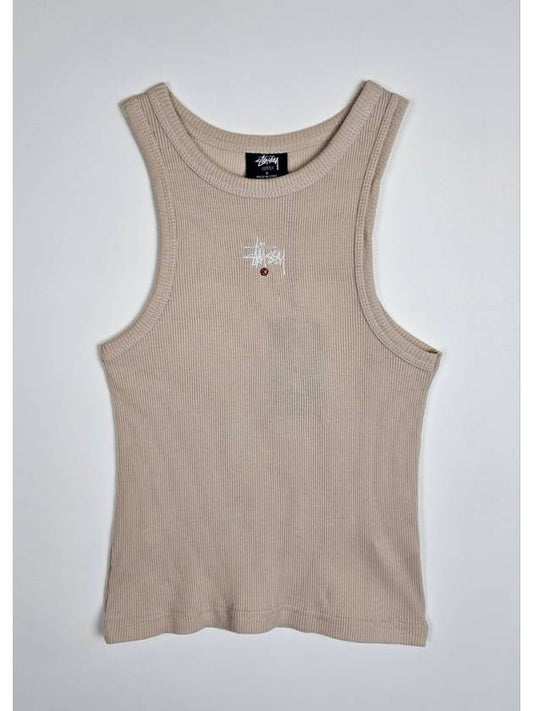 Graffiti Ribbed Sleeveless Ivory - STUSSY - BALAAN 2