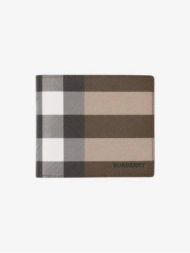 Check Canvas Half Wallet Beige - BURBERRY - BALAAN 2