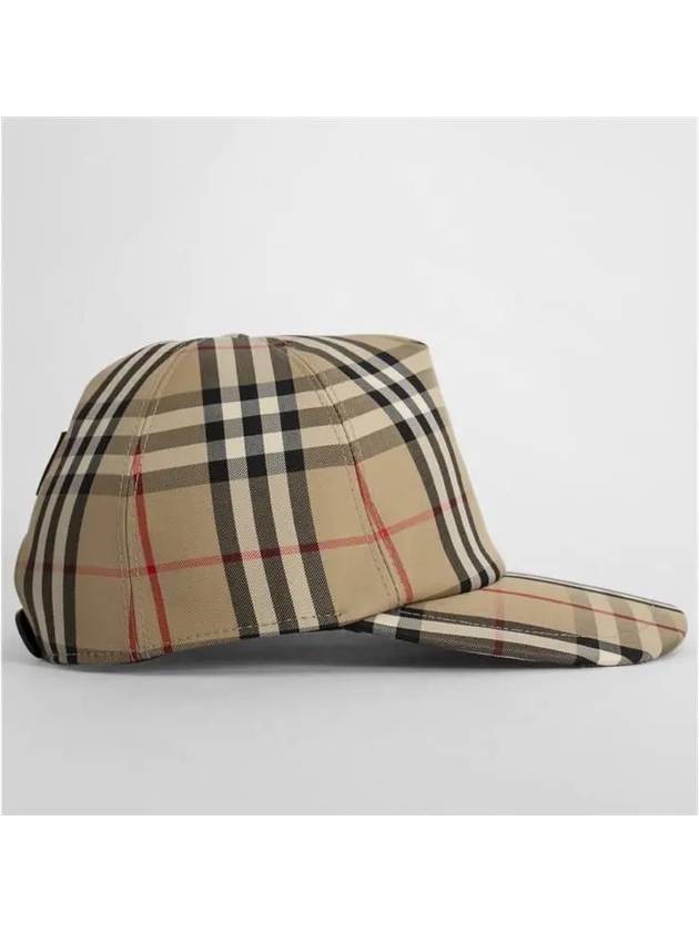 logo applique vintage check ball cap beige - BURBERRY - BALAAN 6