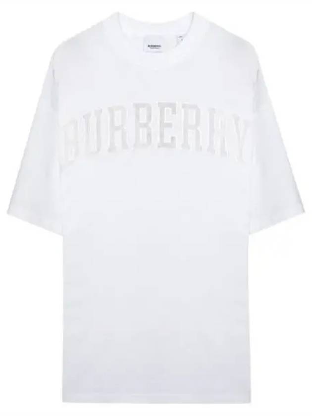 Lace Logo Cotton Oversized T Shirt Women s Short Sleeve Tee - BURBERRY - BALAAN 1