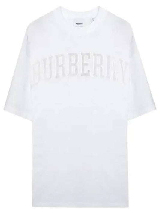 Lace Logo Cotton Oversized T Shirt Women s Short Sleeve Tee - BURBERRY - BALAAN 1