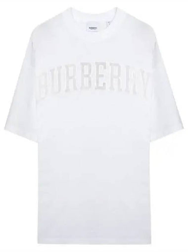 Lace logo cotton oversized T shirt - BURBERRY - BALAAN 1