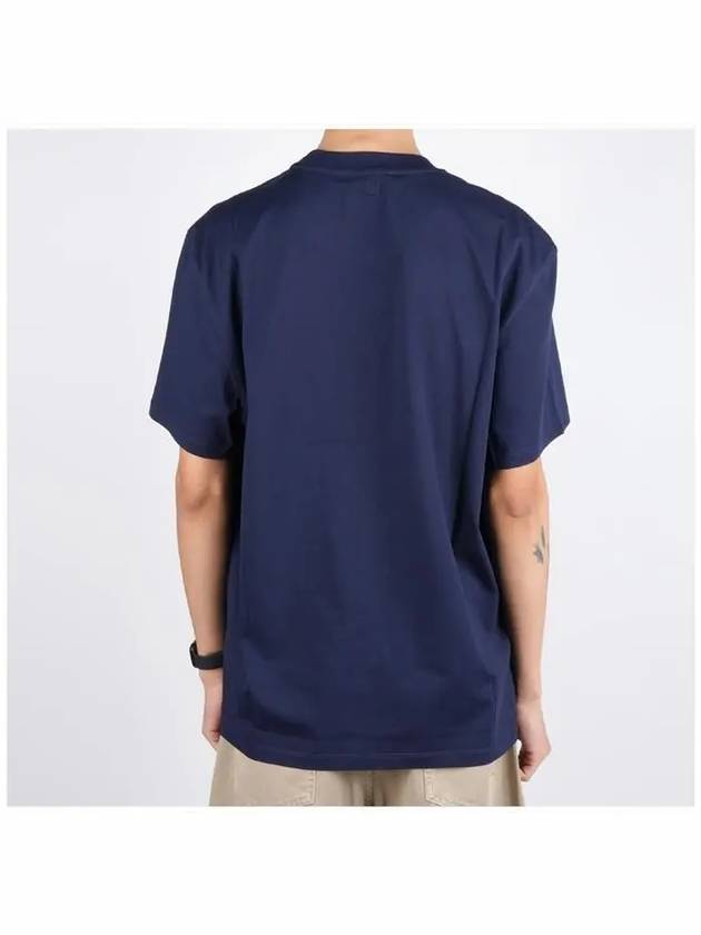 Small Heart Logo Short Sleeve T-Shirt Navy - AMI - BALAAN 5