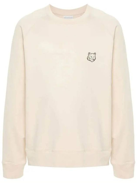 Bold Fox Head Patch Oversized Sweatshirt Beige - MAISON KITSUNE - BALAAN 2