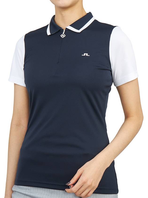 Women's Antonia Golf Polo Shirt Navy - J.LINDEBERG - BALAAN 6