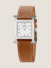 Women's H Heure Watch 25mm Silver Brown - HERMES - BALAAN 3