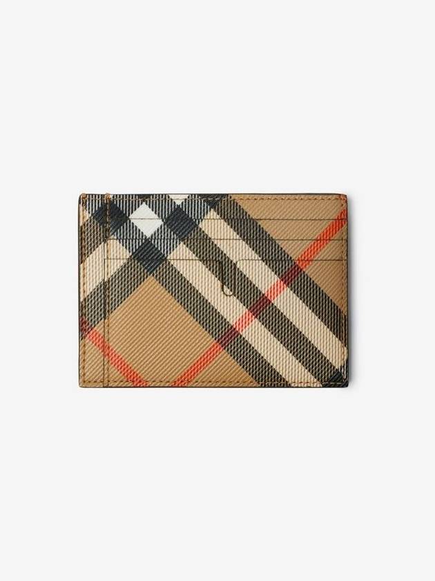 Check Card Wallet Beige - BURBERRY - BALAAN 3