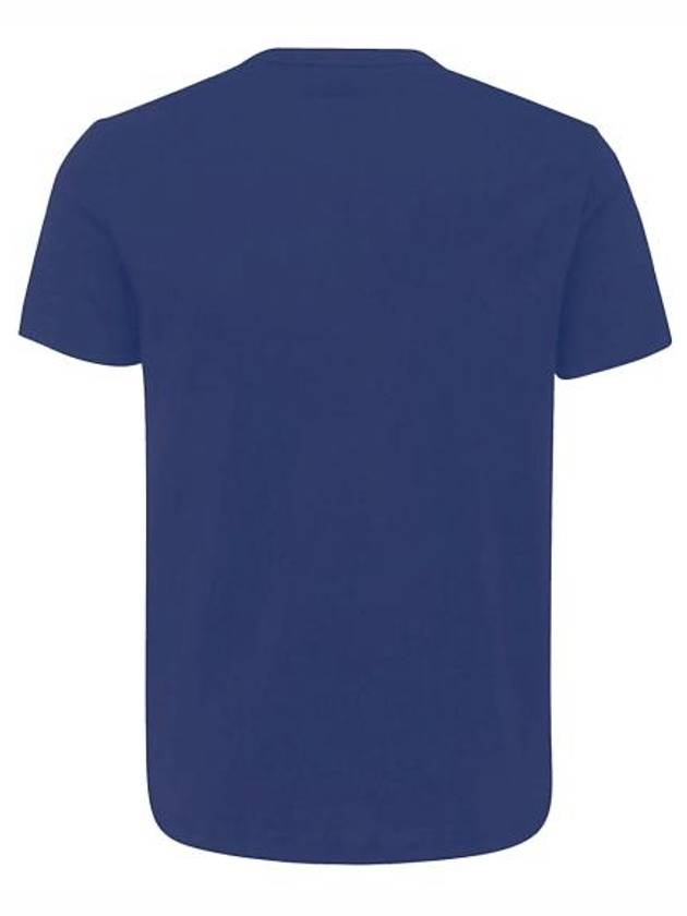 Cotton Crew Neck Short Sleeve T-Shirt T-Shirt blue - TOM FORD - BALAAN 3