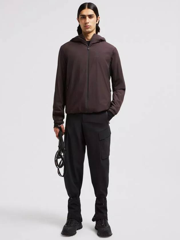 Men's Bissen Zip-Up Hoodie Dark Brown - MONCLER - BALAAN 3