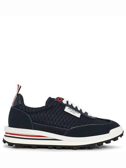 Heavy Athletic Mesh Tech Runner Low Top Sneakers Navy - THOM BROWNE - BALAAN 2