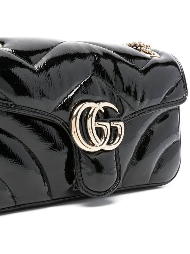 GG Marmont Small Shoulder Bag Gold Black - GUCCI - BALAAN 5